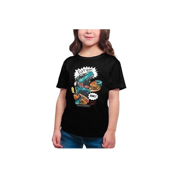 kids tshirt Dinosaur Stay Hungry  boy girl shirts Kids girl t-shirt baju budak baju kanak kanak Kizmoo Ready Stock