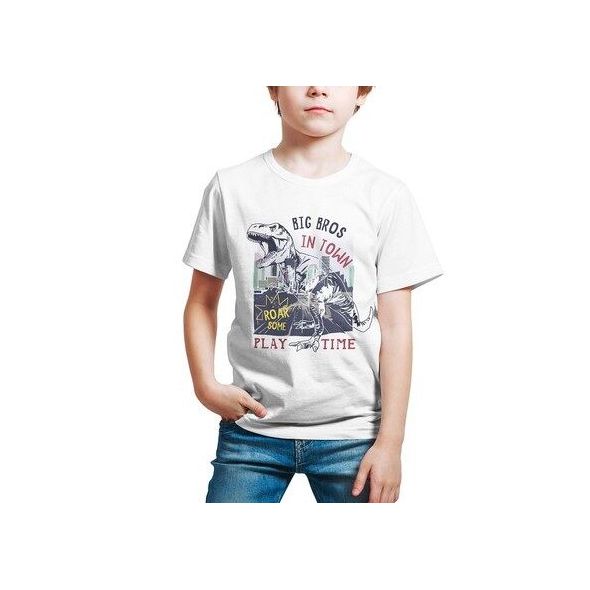 baju budak Dinosaur Big Bros kids tshirt boy shirts Kids girl t-shirt Kizmoo 100% Cotton Ready Stock