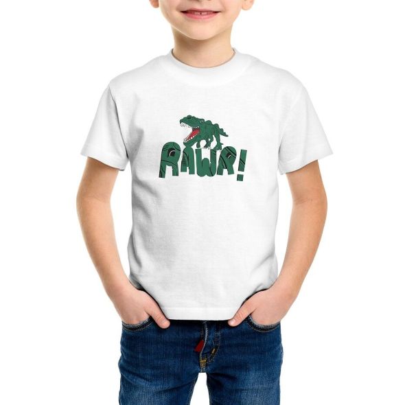kids t shirt Dinosaur RAWR boy girl tshirts Kids baju budak baju kanak kanak t-shirt Kizmoo Ready Stock