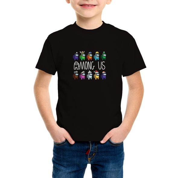 Among Us Kids Boys T-shirt Clothes Short Sleeve Tops Tees for 3-14 Years Comfortable T-shirt Graphic Top Children Birthday Gifts.