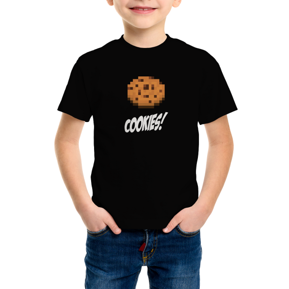 Kizmoo Superstyle_Mine-Crafts_Cookies Graphic T-shirt Top Boy Girl Ready Stock