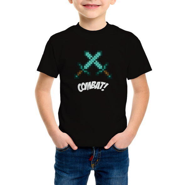 Kizmoo Supercute_Mine-crafts_Combat T-shirt Top Boy Girl Ready Stock