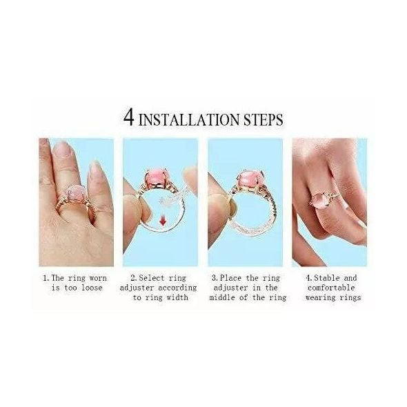 [READY STOCK] 12 pcs Invisible Ring Size Tightener for Loose Rings Size Reducer Ring Spacer Ring Clip Pengetat Cincin
