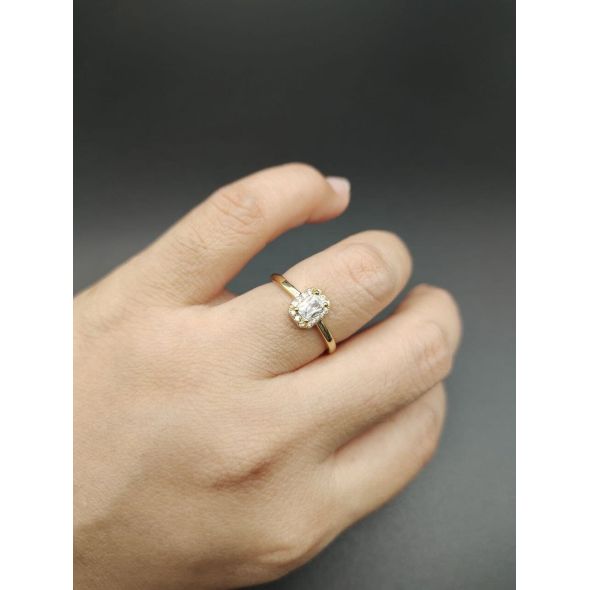 Cincin Perempuan Emas 18k Gold Plated Diamond Halo Adjustable Ring for Women with Zircon Trendy Minimalist Fashion Accessories Birthday Gift Cincin Perempuan 女戒