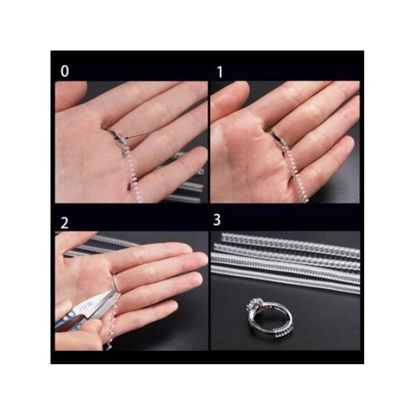 [READY STOCK] 4pcs Spiral Ring Size Adjuster Ring Guard Resizing Fitter Pelaras Pengetat Cincin - Lebar 3mm/4mm/5mm/6mm
