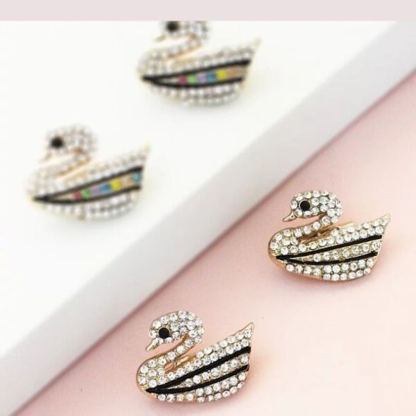 2PCS Keronsang Batu Zirconia Pin Tudung Murah Brooch Crystal Fashion Accessories Shoulder Brooch Zirconia Brooch | Mini Duckies