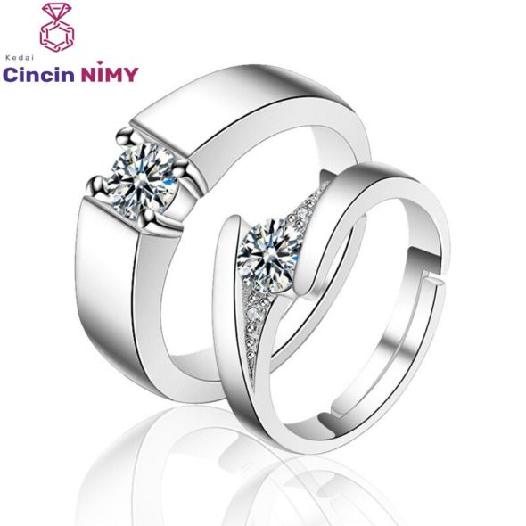 [READY STOCK] Sterling Silver 925 with Zirconia Couple Ring | ARC27