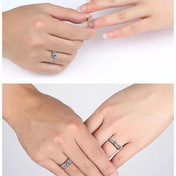 [READY STOCK] Sterling Silver 925 with Zirconia Couple Ring | ARC06