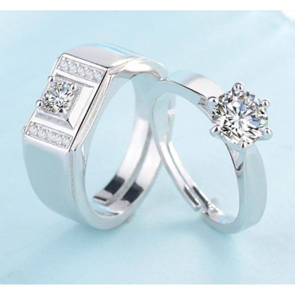 [READY STOCK] Sterling Silver 925 with Zirconia Couple Ring | ARC28