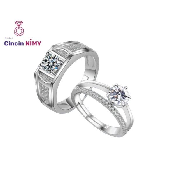 [READY STOCK] Sterling Silver 925 with Zirconia Couple Ring | ARC44