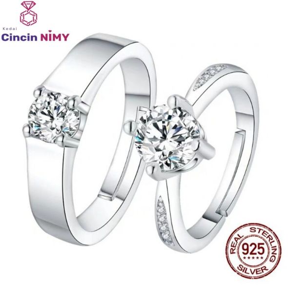 [READY STOCK] Sterling Silver 925 with Zirconia Couple Ring | ARC14