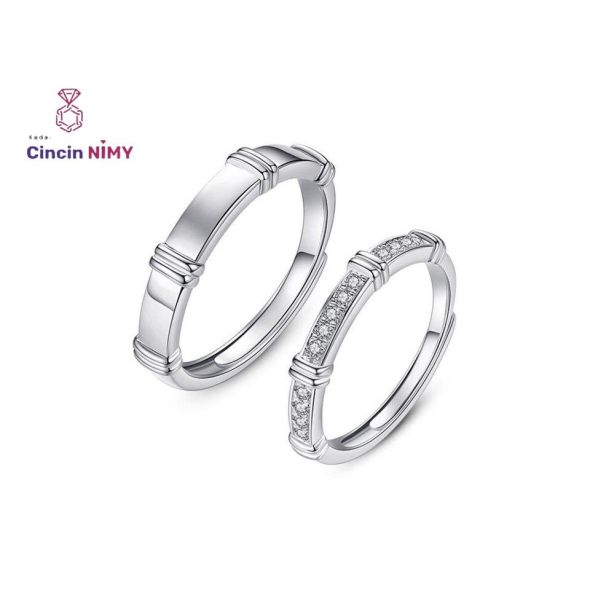 [READY STOCK] Sterling Silver 925 with Zirconia Couple Ring | ARC60