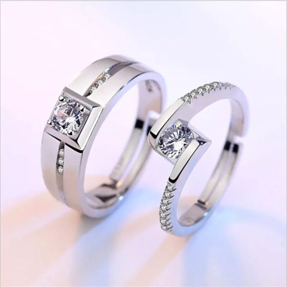 [READY STOCK] Sterling Silver 925 with Zirconia Couple Ring | ARC11