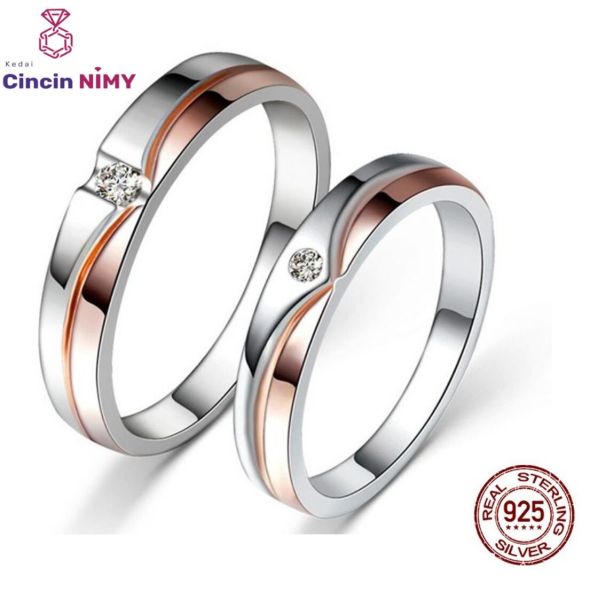 [READY STOCK] Sterling Silver 925 with Zirconia Couple Ring | ARC02