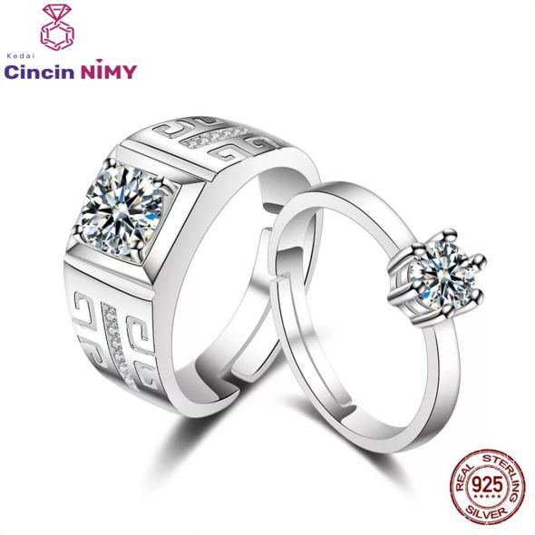 [READY STOCK] Sterling Silver 925 with Zirconia Couple Ring | ARC08