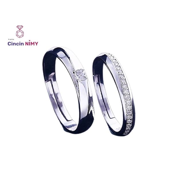[READY STOCK] Sterling Silver 925 with Zirconia Couple Ring | ARC63