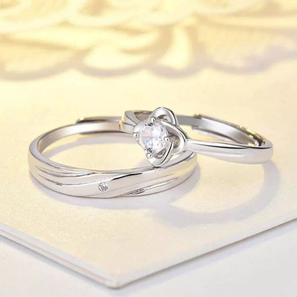 [READY STOCK] Sterling Silver 925 with Zirconia Couple Ring | ARC59