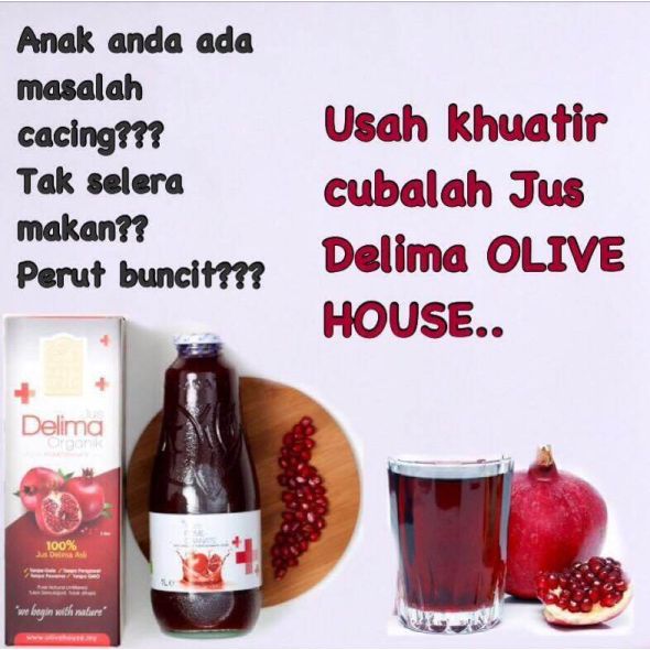 Jus Delima Organik Asli Olive House + Free Gift