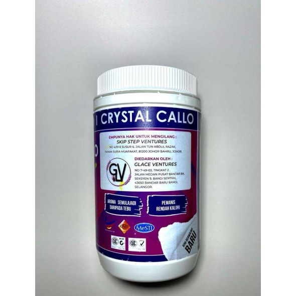 Crystal Callo 500 gram l Pengganti gula Berasaskan tebu hitam Rendah kalori