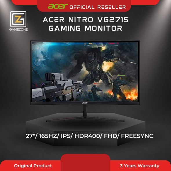 ACER NITRO VG271S 27" IPS FHD 165Hz 1MS AMD FREESYNC GAMING MONITOR