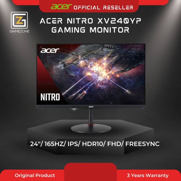 ACER NITRO XV240YP 23.8" FHD IPS 165HZ FREESYNC HDR10 GAMING MONITOR